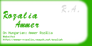 rozalia ammer business card